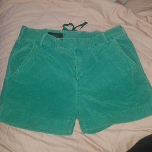 Emerald green diesel corduroy shorts